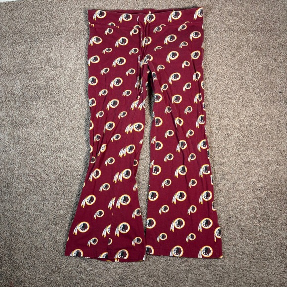Reebok NFL Washington Redskins Lounge Pants‎ All Over Comfy Womens XL Flare - Picture 1 of 9